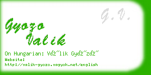 gyozo valik business card